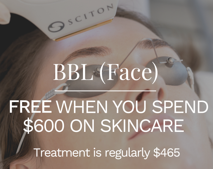 Get a BBL Face for FREE when you spend $600 on skincare from May 1st-31st, 2025.